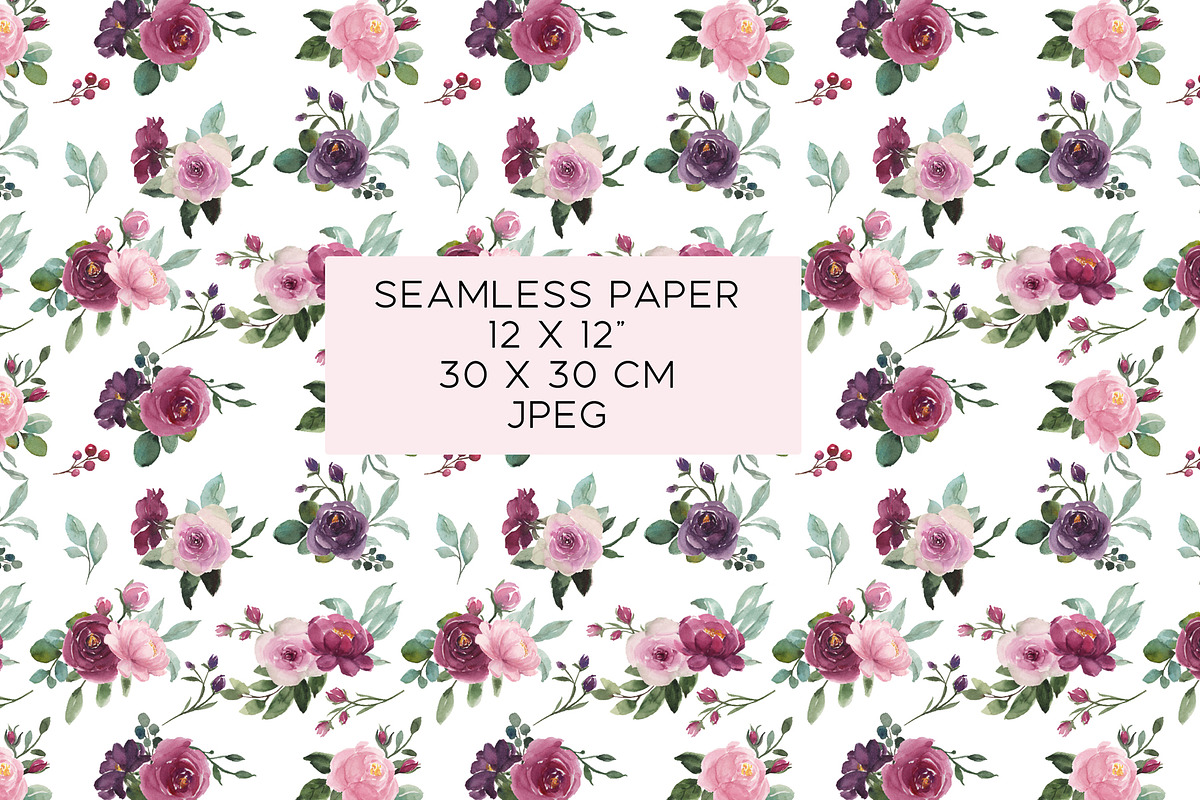 Large Set Blush & Burgundy Florals, an Illustration by Graphic Blue Bird (Photo 5 of 11)
