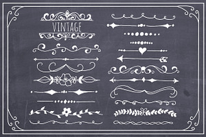 Hand Drawn Text Dividers Vector