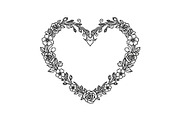 Floral Heart Frame SVG Bundle, an Illustration by Designs_River (Thumbnail 6 of 31)