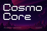 Cosmo Core | Pixelated Font, a Sans Serif Font by gracetype_studio (Thumbnail 1 of 12)