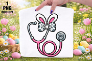 Easter Bunny Nurse Coquette Bow PNG, an Illustration by Daily.Designs (Thumbnail 1 of 5)