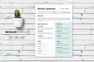 Clean Career Resume CV, a Resume Template by Jiwstudio