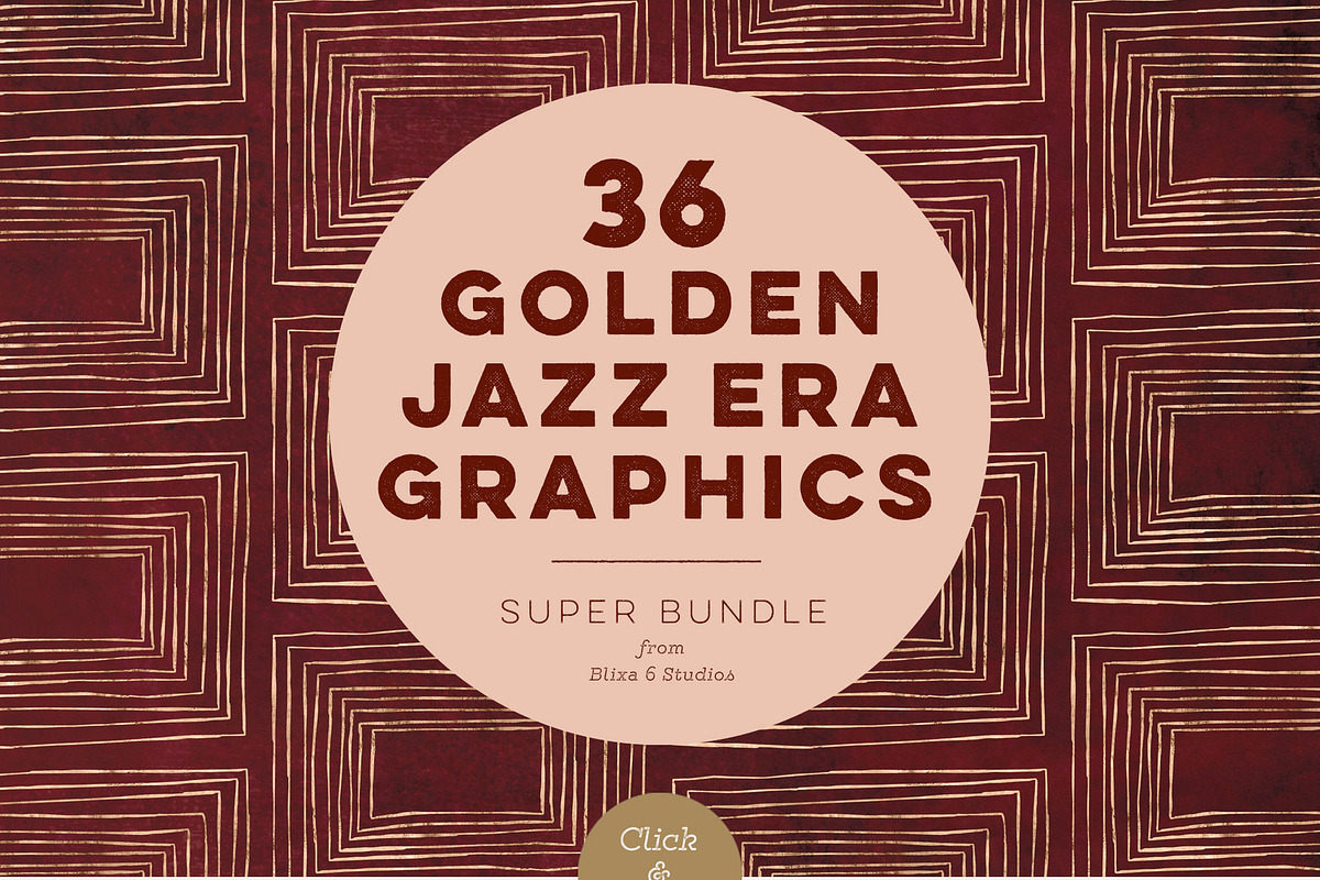 36 Golden Jazz Era Graphics, a Pattern Graphic by Blixa 6 Studios (Photo 1 of 7)