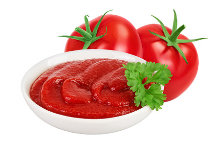 Red tomato sauce or ketchup in, a Food & Drink Photo by NataPhoto