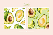 Avocado. Watercolor., a Decorative Illustration by Ekaterina Mikheeva (Thumbnail 5 of 5)