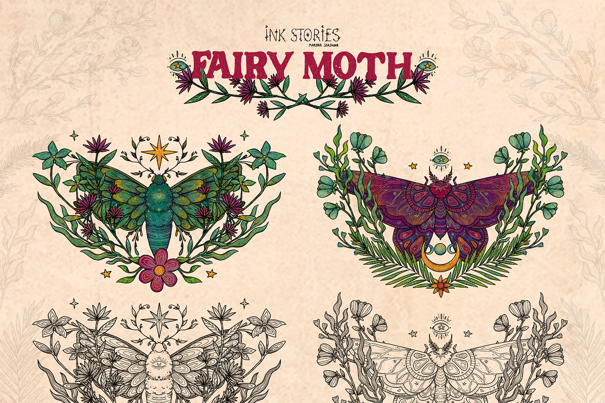 Fairy Moth, an Animal Illustration by Ink Stories (Photo 7 of 27)