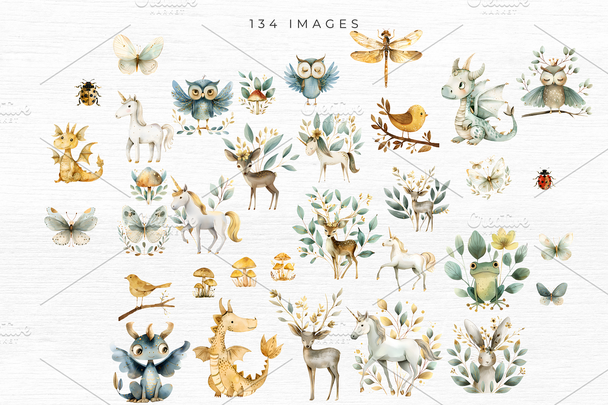 Fairy Garden Clipart, 134 PNG, a Decorative Illustration by EllyandLima (Photo 4 of 10)