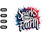 Sparks Fly for the Fourth, Patriotic, an Illustration by Awieee1 (Thumbnail 1 of 4)