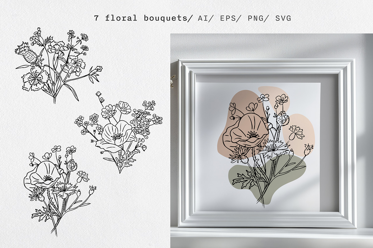 Hand-Drawn Wildflowers, a Decorative Illustration by Decor Lines (Photo 3 of 10)