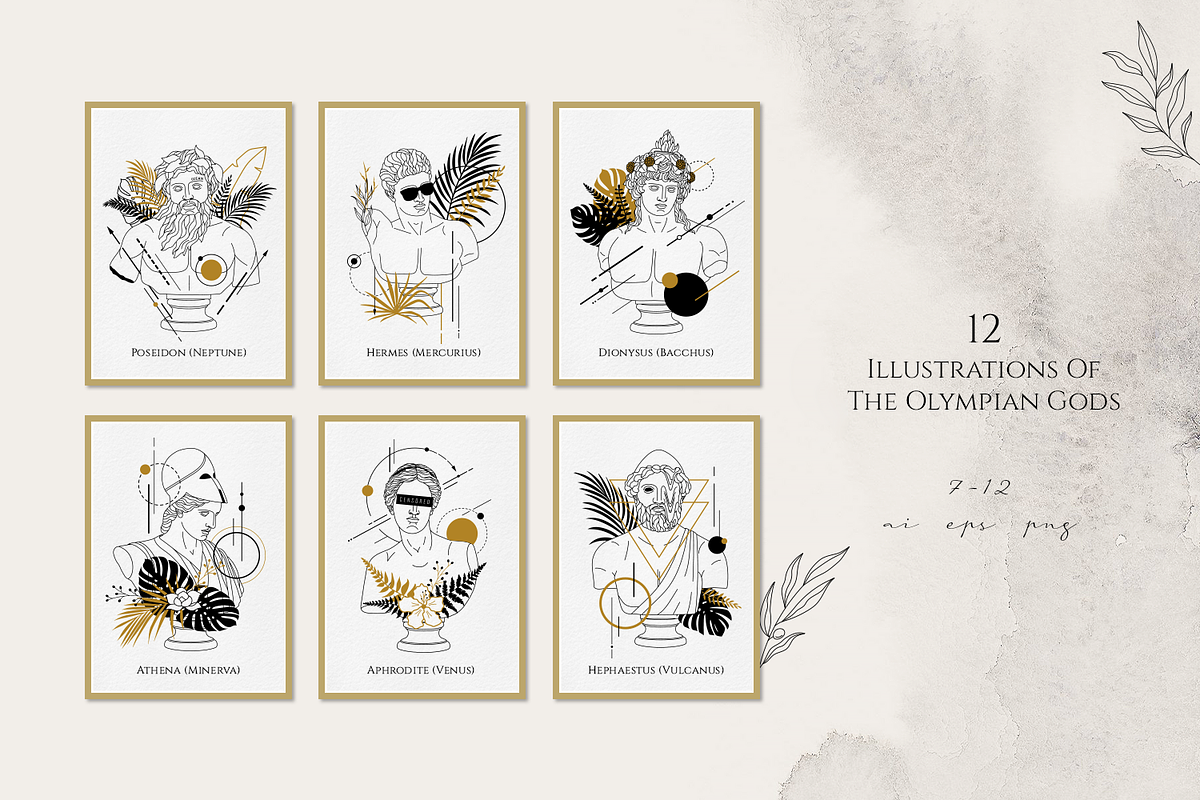 Oh My Gods! 24 Illustrations of Gods, a Decorative Illustration by Cosmic Store (Photo 4 of 13)