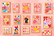 100 Retro Pink Girly Wall Art Prints, a Decorative Illustration by Matisse Studio (Thumbnail 1 of 10)