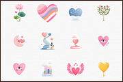 Surrealist Valentine Clipart, an Illustration by Sublimation Artist (Thumbnail 3 of 6)
