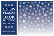 Snowflakes Backgrounds Collection, a Decorative Illustration by Amovitania (Thumbnail 1 of 5)