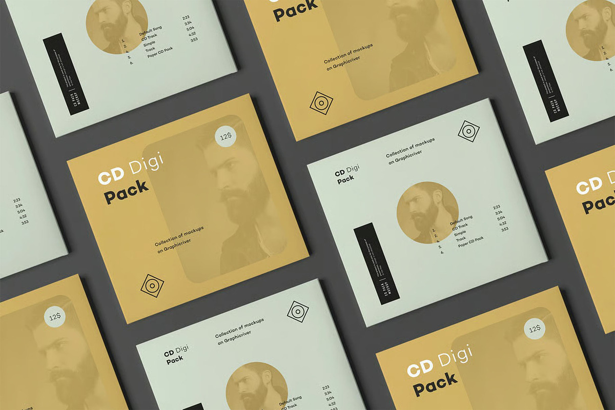 CD Digi Pack Mock-up, a Product Mockup by zippypixelstudio (Photo 7 of 15)