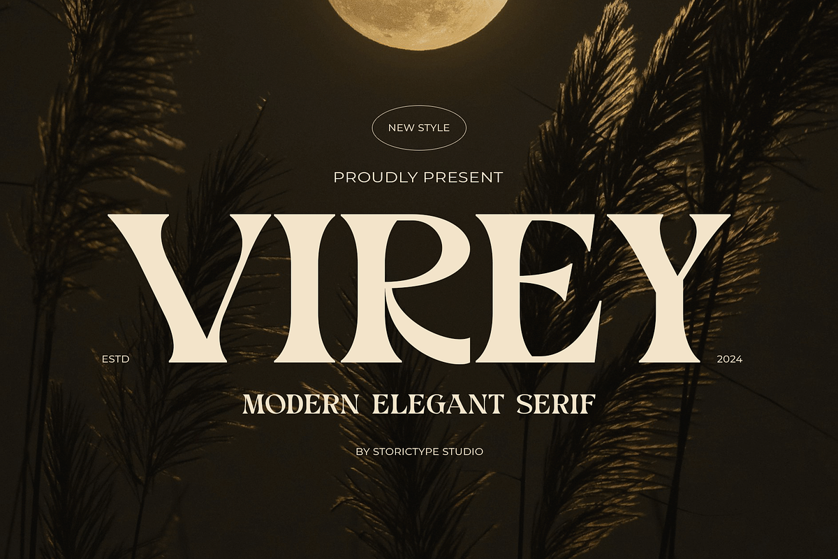 Virey- Modern Elegant Serif, a Serif Font by StoricType (Photo 1 of 11)