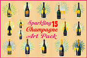 Sparkling Champagne Art Pack, an Object Graphic by Gfx_Store (Thumbnail 1 of 16)