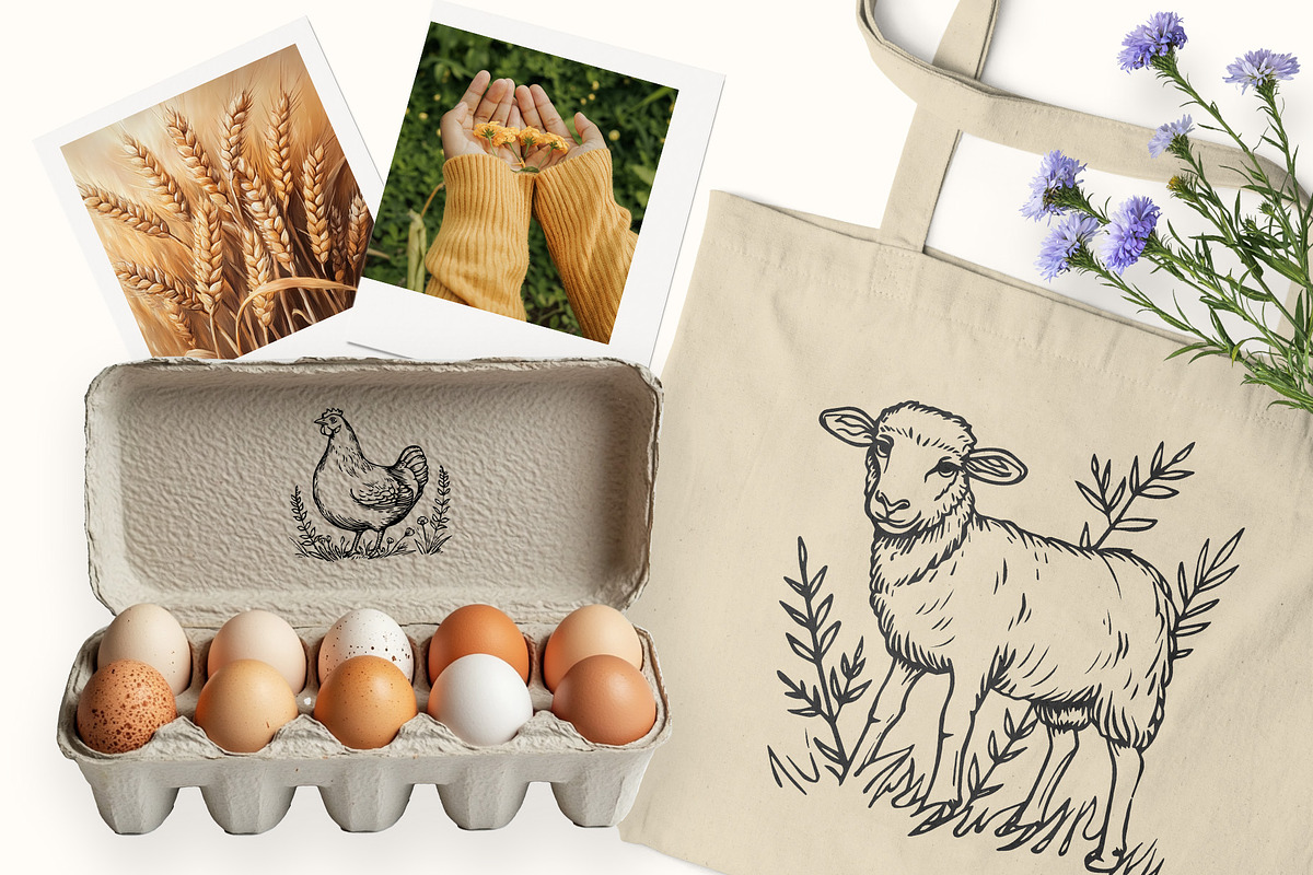 Farm life illustration set, an Object Graphic by NatalieArtShop (Photo 10 of 10)