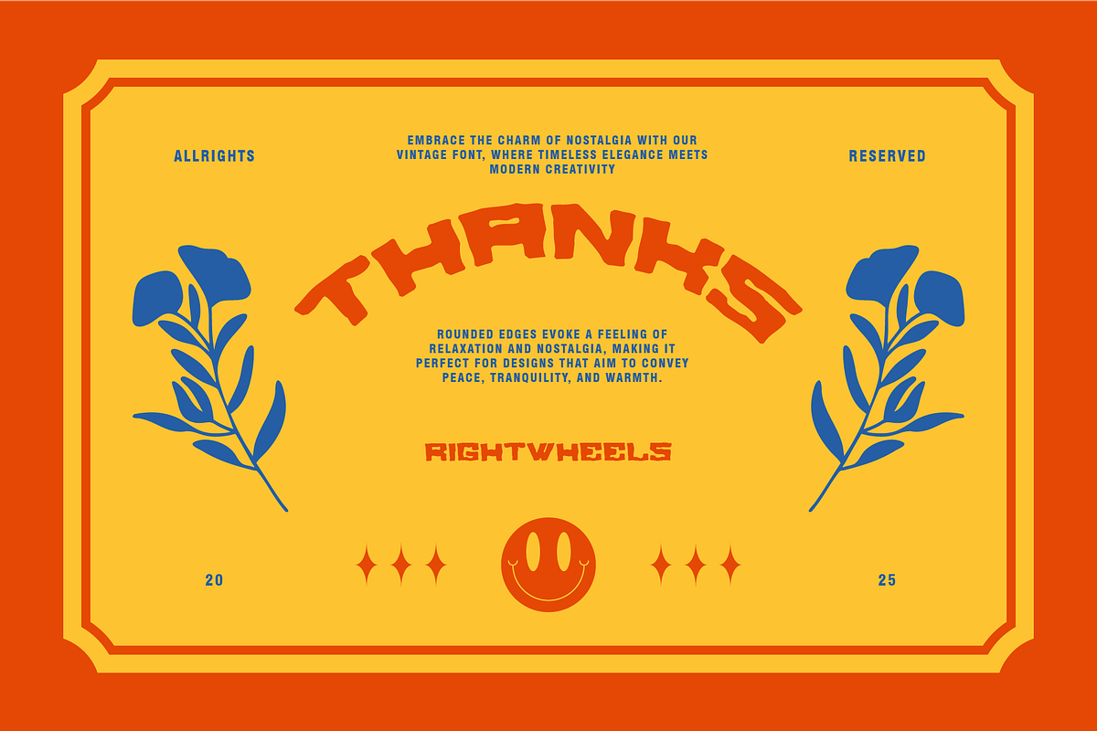 PEACETON - Retro Display Font, a Handwritten Font by Rightwheels (Photo 10 of 10)