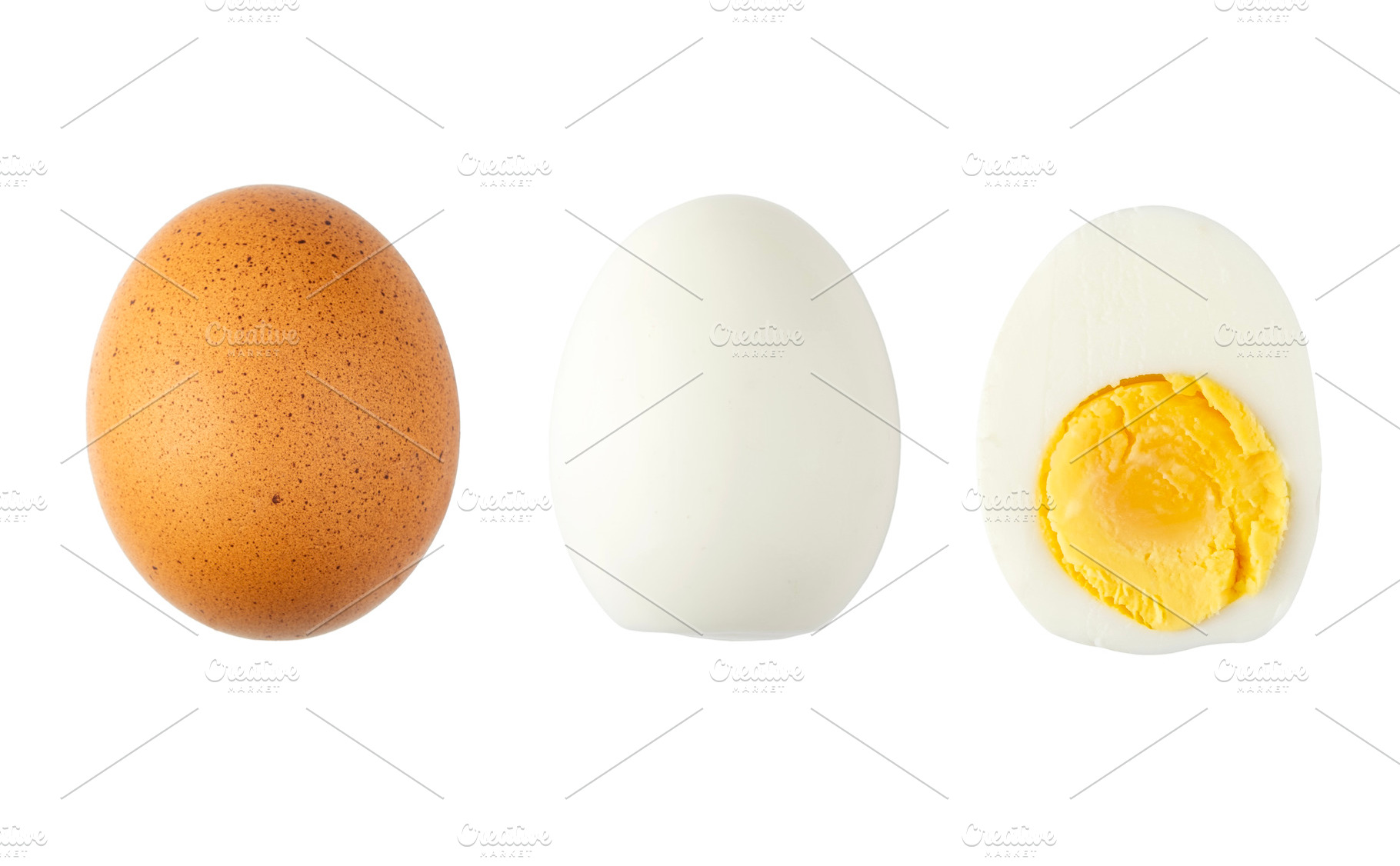 Fresh and hard boiled sliced egg, a Food & Drink Photo by BOOCYS