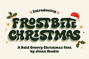 Frostbite Christmas – Groovy Font, a Handwritten Font by Ainun Jinan (Thumbnail 1 of 12)