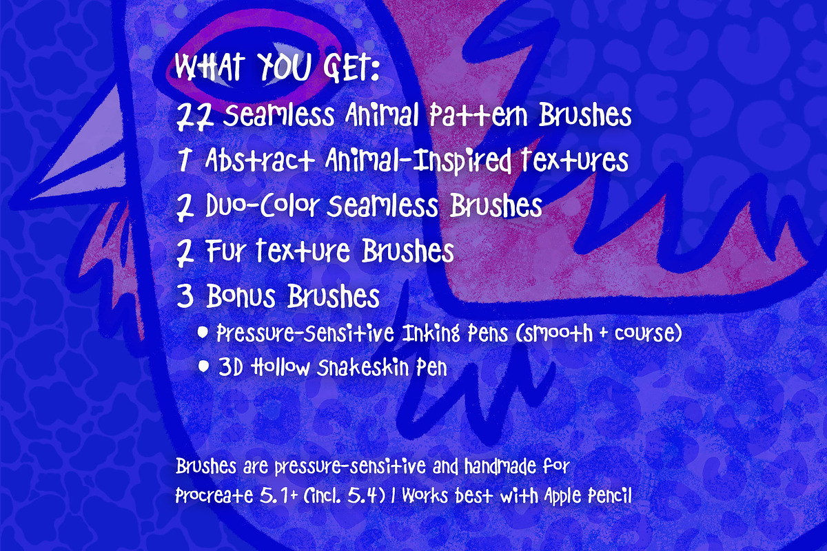Animal Print Pattern brushes, a Brush Add-On by cugypress (Photo 2 of 7)