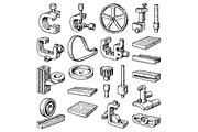 Vintage Mechanical Parts and Tools, an Object Graphic by RT Studio (Thumbnail 1 of 3)