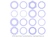 Periwinkle Round Lace Frames, an Illustration by Amanda Ilkov (Thumbnail 3 of 5)