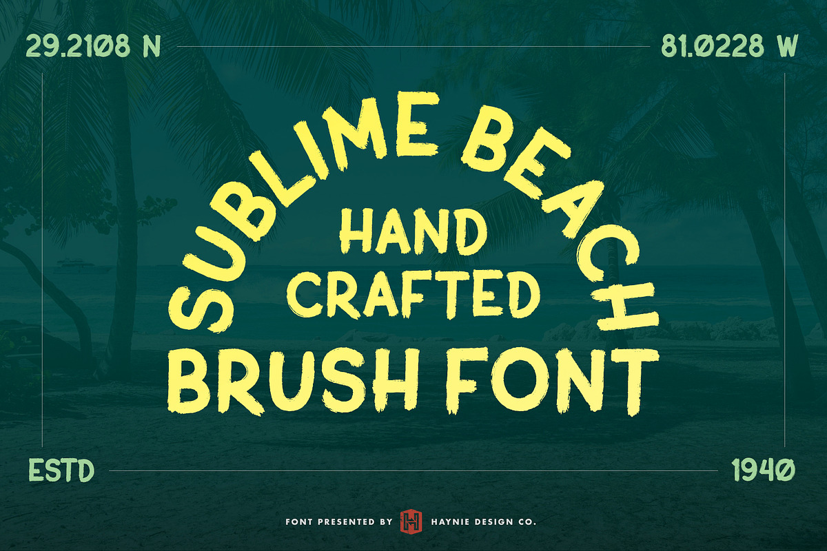 Sublime Beach Halloween Brush Font preview 3