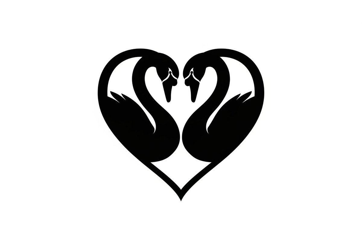 Swan Love Silhouette SVG Bundle, an Illustration by Designs_River (Photo 21 of 31)