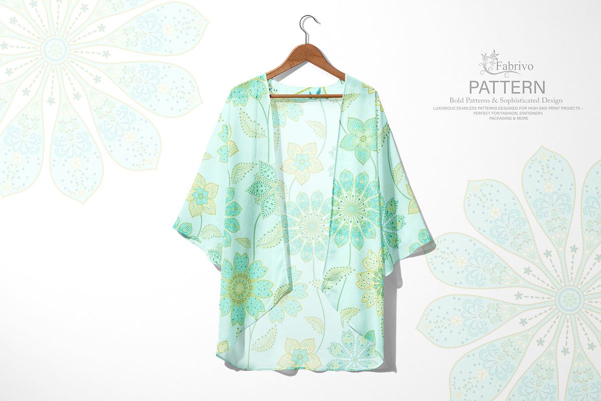 Mintova Luxury Floral Pattern, a Pattern Graphic by Fabrivo (Photo 2 of 10)