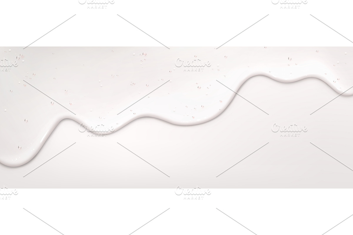 White gel liquid drip flowing down, a Healthcare Illustration by art PVP - market