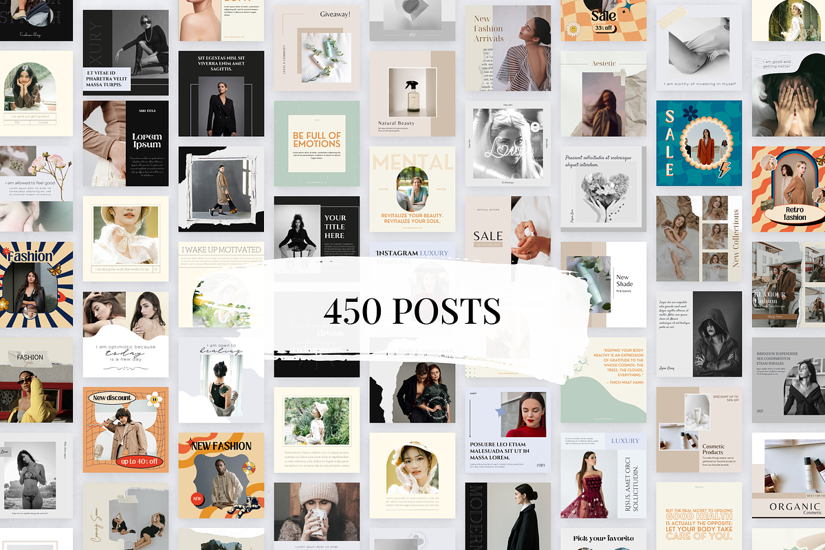1200+ Fashion Canva Instagram Bundle, a Social Media Template by ...