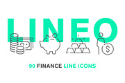 LINEO - 90 FINANCE ICONS, an Outline Icon by sharpnose (Thumbnail 1 of 6)