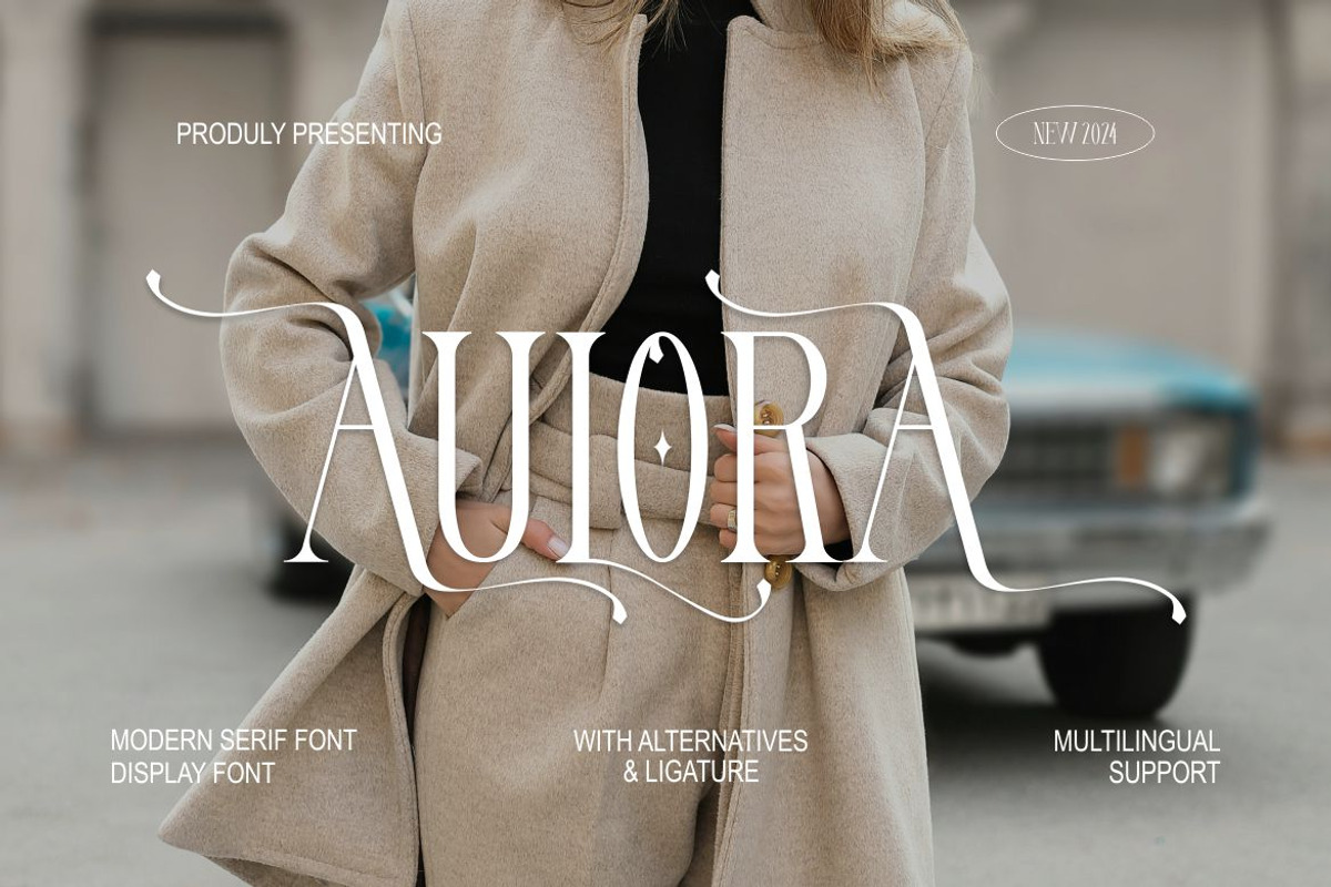 Aulora, a Serif Font by Kenrichi (Photo 1 of 11)