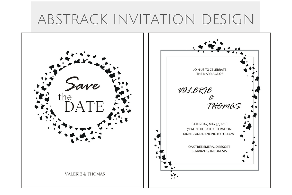 BLACK & WHITE INVITATION, an Invitation Template by byfloraison (Photo 1 of 5)