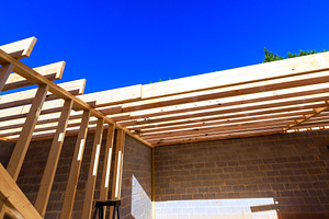 Construction work takes place on