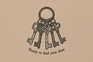 Ready to find your door, an Object Illustration by Vectorlina