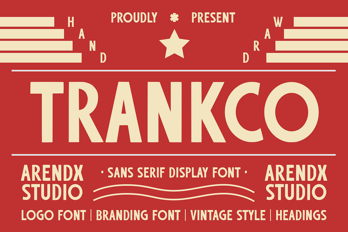 Trankco - Display Font, a Sans Serif Font by Arendxstudio (Photo 1 of 8)