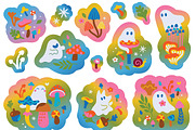 Tiny Weird Worlds Sticker Collection, an Object Illustration by PenguinHouse (Thumbnail 7 of 18)