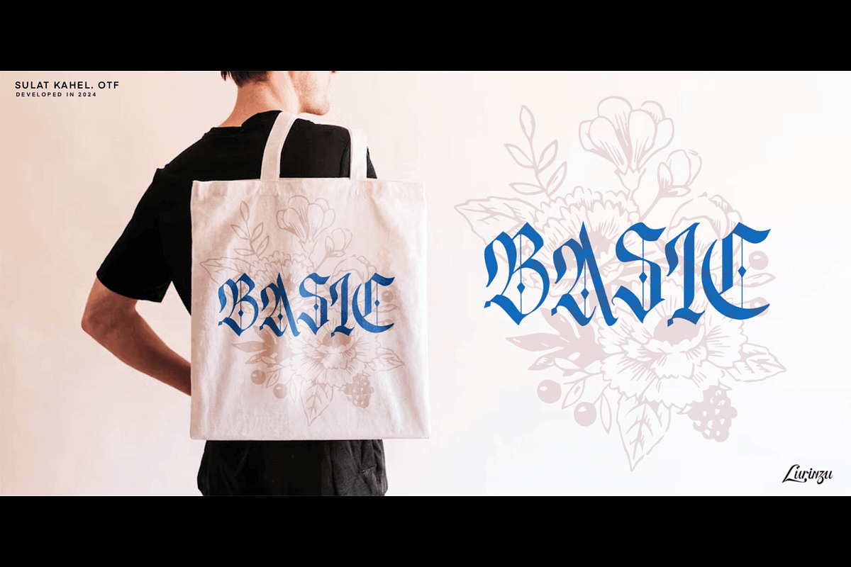 Sulat Kahel- Blackletter Typeface, a Blackletter Font by Lurinzu Studios (Photo 8 of 9)
