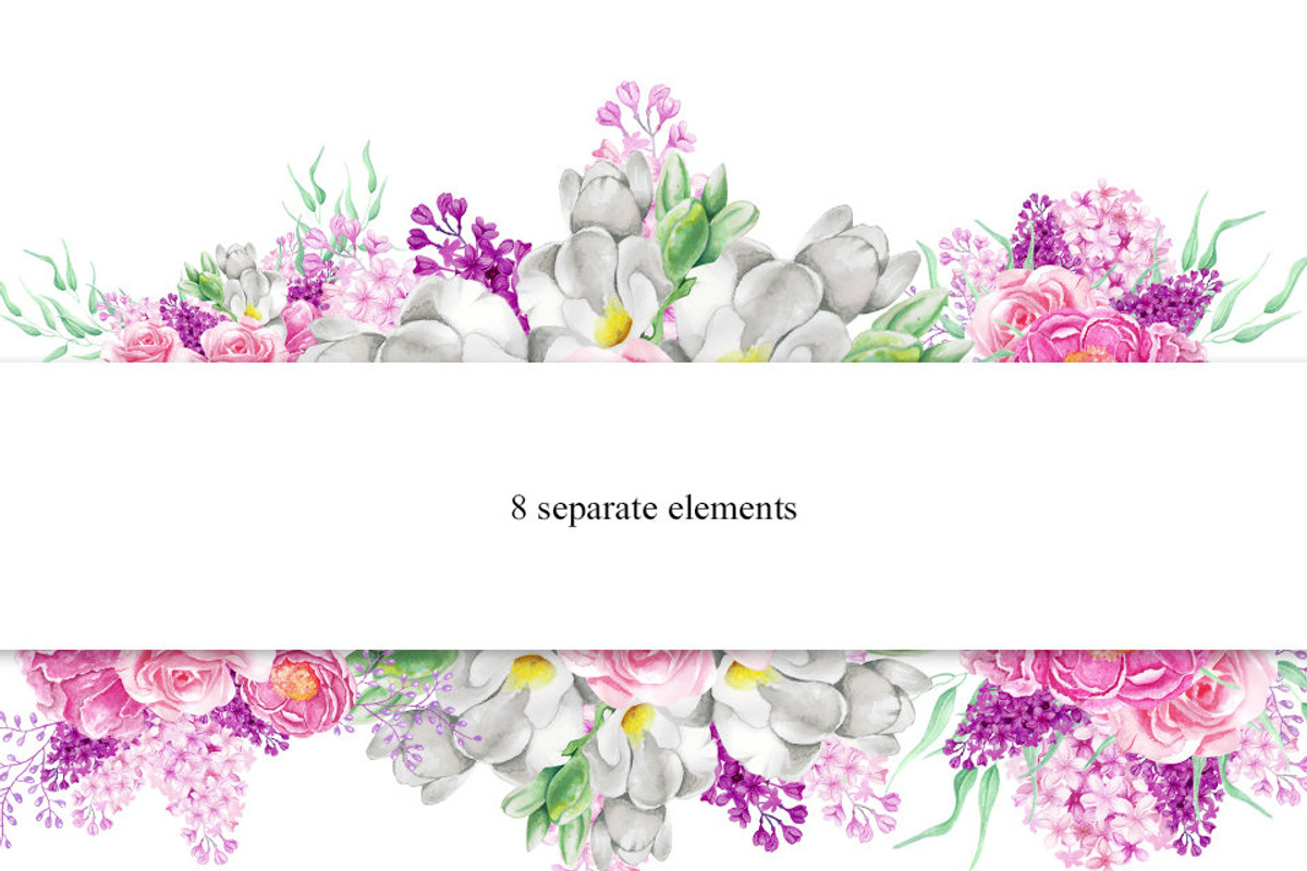 Bouquets,Roses,Flowers,Freesia,Lilac, an Illustration by DreamsClipArt (Photo 2 of 3)