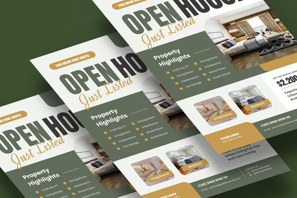 Open House Flyer, a Flyer Template by SquidPixey (Photo 5 of 6)