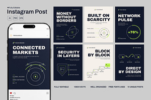 Blockchain Network Social Media, a Social Media Template by Pitchlook.Studio