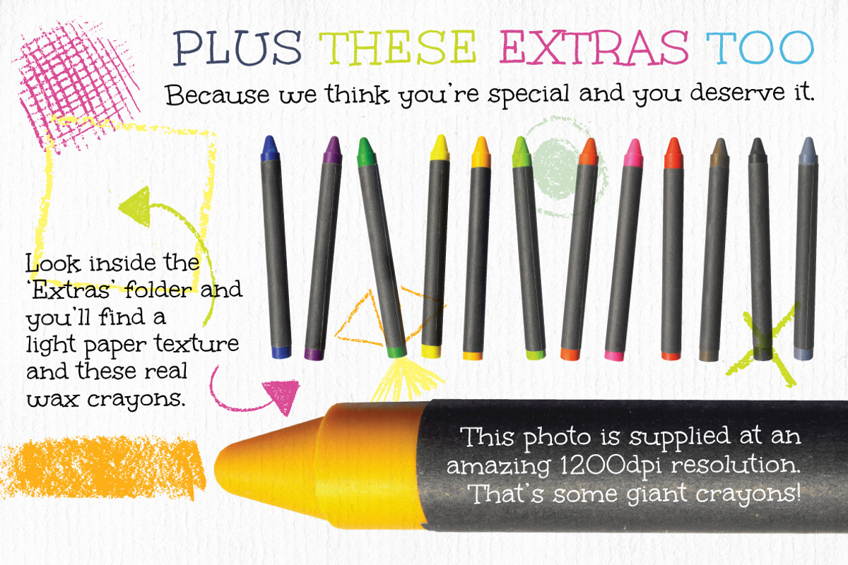 Wax Crayon Textures and Patterns, a Texture Graphic by Wingsart Studio (Photo 8 of 8)