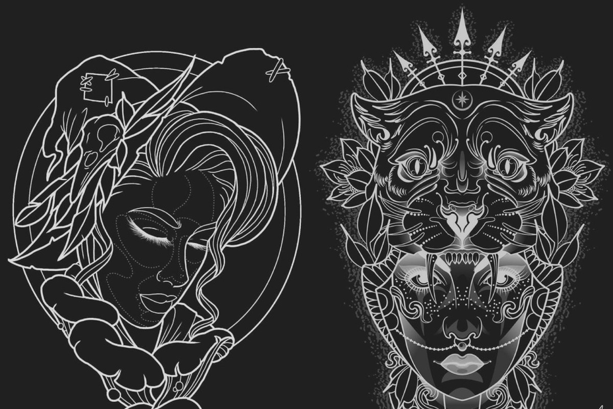 Badass girls Procreate stamps, a Brush Add-On by ProcreateInk (Photo 9 of 10)