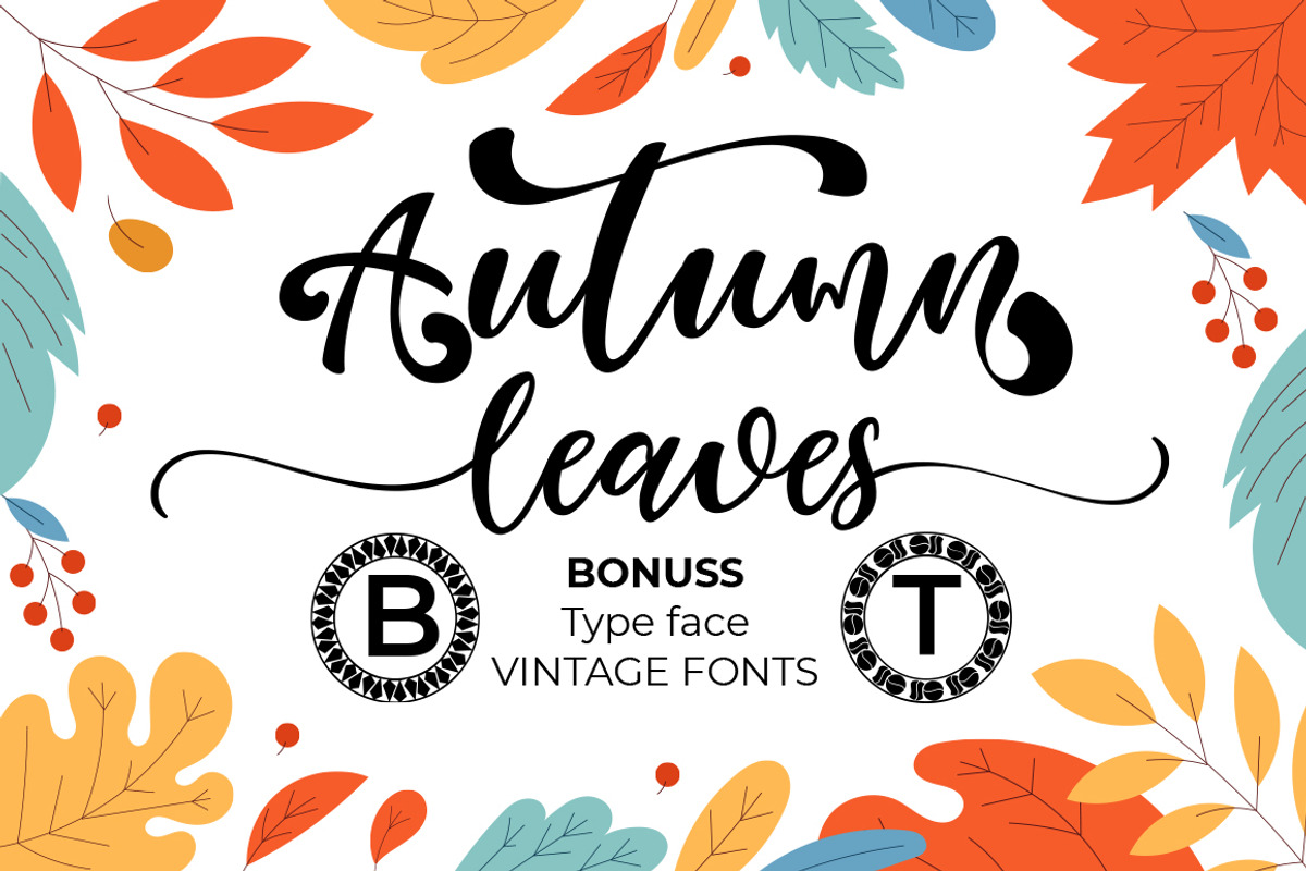 Autumn Leaves, a Script Font by yanindesign (Photo 1 of 8)