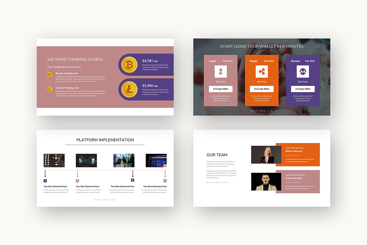 Prun : Crypto Business Google Slides, a Presentation Template by Punkl Camp (Photo 6 of 16)