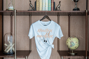 White Knotted Tshirt Mockup Hanger