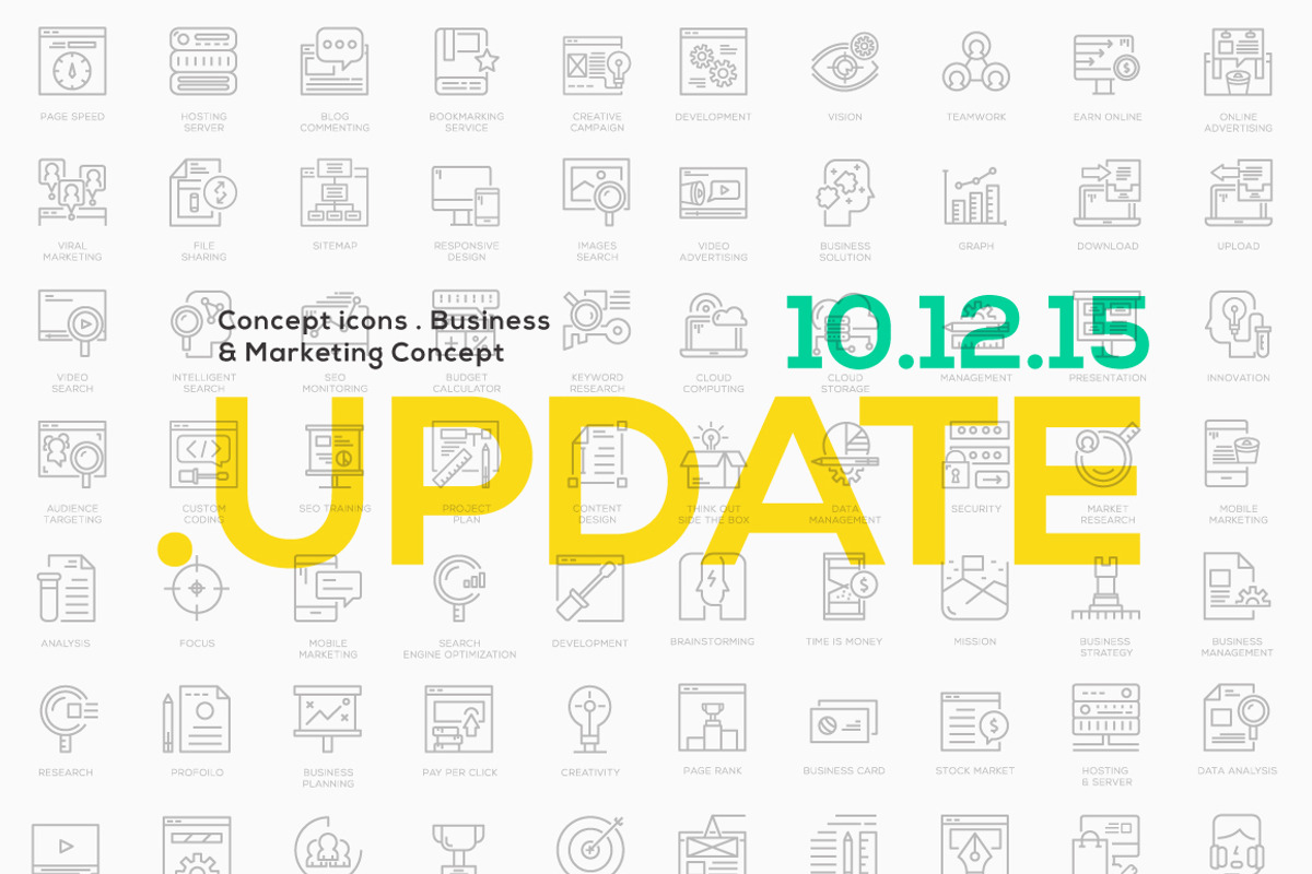 100 Business Concept Icons, an Outline Icon by Illustrato (Photo 3 of 4)