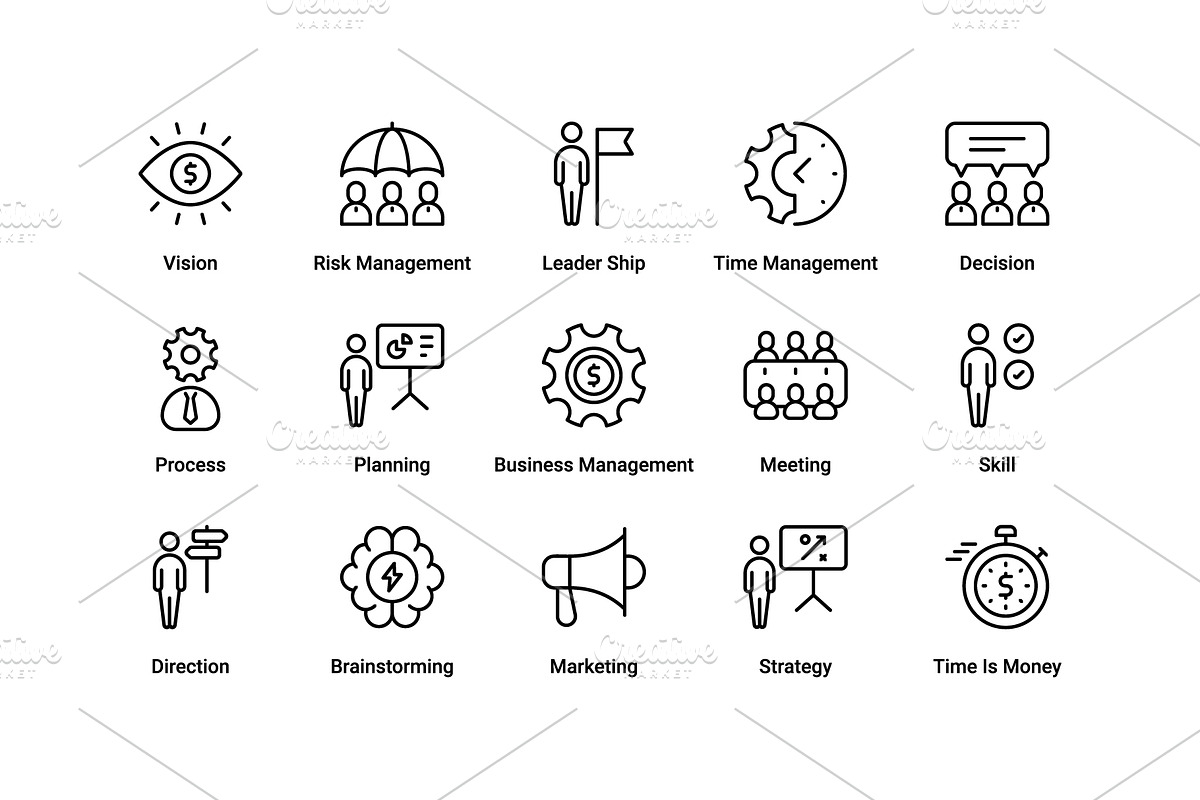 Business Management icons set, an Icon by Vector Squad (Photo 3 of 5)